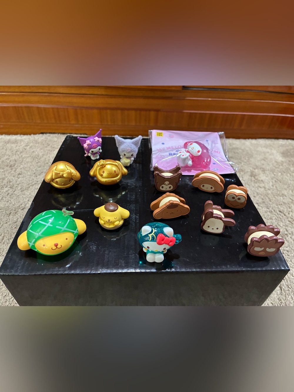 SANRIO Kuromi My Melody Mix LOT of 14 Beans Mini Figures Cookie Daruma Koi Fruit